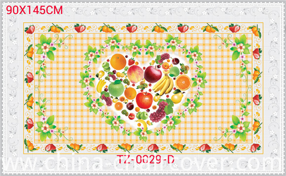 China Factory Cheap All in One Independent Design LFGB Transparent Printed Tablecloth 90*145cm